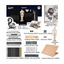 Charcoal Art Set, Professional Drawing Kit With Graphite Pencils, Charcoal Sticks, Blending Cloth & Eraser, Ideal For Sketching, Shading & Layering, Perfect For Artists, Students & Hobbyists - A - View 10