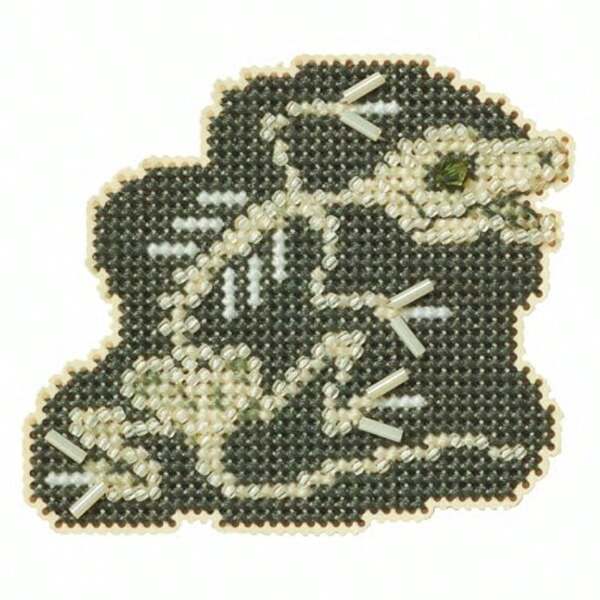 Lizzy Beaded Counted Cross Stitch Ornament Kit 2024 Autumn Harvest MH182424 Multicolor, 3 X 3 Inches