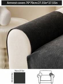 1 Stück ganzjährig bequemer Chenille-Sofakissenbezug, moderner minimalistischer rutschfester Sofasitzbezug, staubdicht, schmutzabweisend, maschinenwaschbar, handwaschbar, Sofabezugstoff, Schwarz, frisch, modisch, weich, farbecht, nicht abfärbend, nicht abreibend, Schlafzimmerdekoration, haustierfreundlicher Schutzbezug, verstellbarer Ecksofa-Bezug geeignet für Schlafzimmer, Büro, Wohnzimmer, Kombinationsmöbel, L-förmiges Sofa und 1234-Sitzer Sofa - Schwarz - Übersicht 14