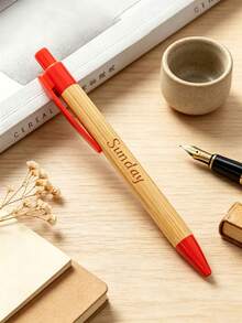 Pulpen Bambu Berwarna-warni dengan Logo Teks Kustom, Bahan Bambu, Tulisan Halus, Cocok untuk Kantor, Penandatanganan Bisnis, Catatan Rapat, Memo, Pembelajaran, Ujian, Tanda Tangan dan Berbagai Acara Lainnya, Pulpen Netral untuk Siswa Sekolah, Pulpen untuk Penandatanganan Dokter - MultiWarna - View 8