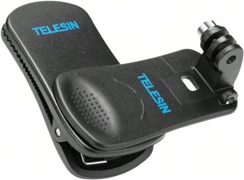 TELESIN 360 Degree Rotation Backpack Clip Clamp Mount For Hero 13 12 11 10 9 8 7 6 5 D J I Osmo Fast Release Clamp Rotation Hat Mount For Action Cameras - View 1