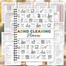 1pc ADHD Cleaning Planner Notebook With Daily Weekly Monthly Cleaning Schedule&Zone Chore Checklists,Household Declutter Task Tracking Journal,Housekeeping Organizing Routine Log Book,Easy Task Breakdown Home Management Notebook, Housewarming New Ho - Annual Home Cleaning Checklist - View 1