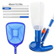 Autumn Pool Cleaning Kit, Portable Jet Pool Vacuum + Leaf Skimmer With 4-Section Extendable Pole, Underwater Debris Cleaning Set, Suitable For Above-Ground Pools, Hot Tubs, Pond Maintenance Accessories - Cleaning Tools - View 12