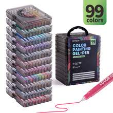 Set Pulpen Planner Kapasitas Besar Languo, Pulpen Gel Warna-warni, Pulpen Netral 0,6mm untuk Menggambar Siswa, Cocok untuk Mencatat, Menulis Sehari-hari, Menggambar Berlapis, Mewarnai Kartun Anime, dan Menggambar Tangan, Hadiah Sempurna untuk Siswa Laki-laki/Perempuan, Spidol Stabilo, Alat Tulis Penting untuk Kembali ke Sekolah - MultiWarna - View 21