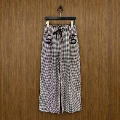 chan ライトウォッシュハイウエストワイドデニムパンツ 柔らかデニム生地 ストレートロングシルエット