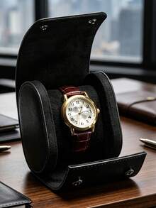 Watch Travel Storage Box, Portable Roll-Up Storage Box, Shockproof Watch Storage Rack, Men's Luxury Gift Box - one-size - View 4