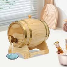 Wine Barrel Wine Barrel With Stand Wood Barrel For Whiskey And Wine - Log Color - View 8