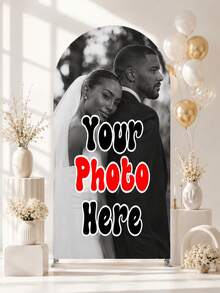 1pc Elastic Banner Arch Backdrop, Personalized Custom Multi-Size Arch Decor, Suitable For Dome Background Frame Custom Arch Backdrop Set, Create Festive Atmosphere, Multiple Sizes Available, Perfect For Birthday And Theme Parties - Multicolor - View 7