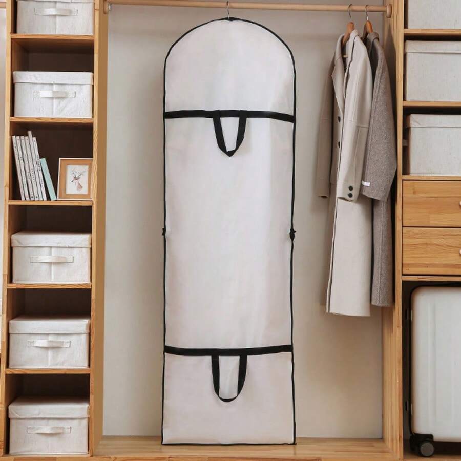 1pc Dust Cover, Home Use Garment Dust Bag, Wedding Dust Bag, Thickened Suit Hanging Bag, Foldable Clothing Dust Bag - Multicolor - View 1