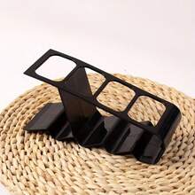 1pc 4-Slot Remote Control Holder, Durable Plastic Minimalist Black Desktop Organizer, Ergonomic Design, Can Store 4 Remote Controls, Space-Saving Home Office TV Storage Rack, Multi-Functional Storage Shelf, Practical Minimalist Design - Multicolor - View 10