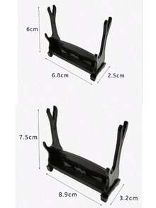 1/2PCS Multi-Style Sword Model Display Stand, Mini Weapon Figure Holder Desktop Collection Display Rack, Universal Long/Short Sword Display Base, Toy Knife Storage Rack. (Please Check Size Before Ordering) - Black - View 20