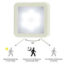Smarte LED-Nachtleuchte mit Bewegungssensor, Nachttischlampe, automatische Beleuchtung für Treppen, Flur, Schrank, batteriebetrieben, Batterien nicht enthalten, 6/3/1 Stück Stück Warmweiß/Zweifarbig optional, praktisches Haushalts-Essential - Mehrere Stile - Übersicht 9