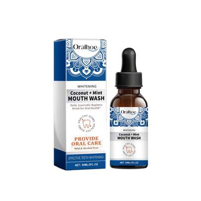 Coconut Mint Mouth Wash, Remove Stains Remove Odors Clean Mouth Whitening Teeth…