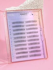 MAANGE 200簇貓爪設計假睫毛，女孩鬆散下睫毛系列B捲度睫毛，適合初學者且可重複使用，睫毛簇，單簇睫毛，假睫毛 - 彩色 - 查看 4
