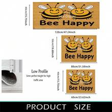 Cute Bee Pattern Printed Long Runner Mat, Indoor Entryway Rug, Bedroom Bedside Mat, Kitchen Runner, Suitable For Living Room, Laundry Room, Bathroom - Multicolor - View 8