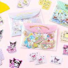 SANRIO 40入/包 Kuromi Melody Cinnamoroll Hello Kitty 貼紙，PVC裝飾貼紙，派對禮物、日記裝飾用品 - 彩色 - 查看 2