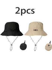1pc Waterproof Outdoor Foldable Packable Thin Bucket Hat, Unisex Sun Protection Fishing Cap,Beach,Travel - A - View 18