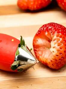 2pcs Random Style Stainless Steel Strawberry Huller, Pineapple Eye Remover, Tomato Corer, Kitchen Gadget - Multicolor - View 8
