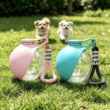 1pc Spherical Portable Water Bottle (With Foldable Drinking Cup), Shock-Proof Hanging Rope Pet Water Bottle, Leak-Proof Sealed, Suitable For Outdoor, Home And Travel. Essential For Dogs In Summer. - Multicolor - View 3
