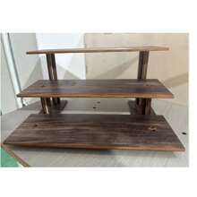 1pc Vintage Wooden Desktop Perfume & Cosmetic Storage Rack, Solid Wood Multi-Layer Display Stand, Vanity Table Organizer For Perfume, Skincare, Lipstick, Jewelry, Entryway Storage, Multi-Functional Organizer,Bedroom Room Decor,Back To School - Coffee Brown - View 6