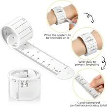 1Pc Erasable And Reusable Memo Wristbands, Rulers, Grid Lines, Suitable For Students, Nurses, Teachers, Work Plans, Task Management And To-Do Lists - Multicolor - View 2