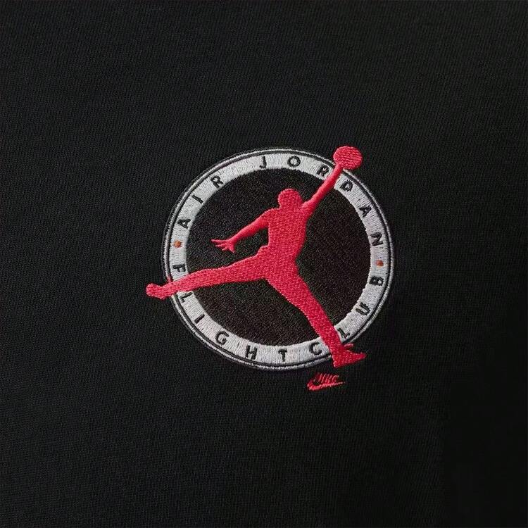 Nike Jordan Flight CLUB 男子短袖時尚百搭舒適運動休閒風圓領短袖T卹 - 黑色 - 查看 4