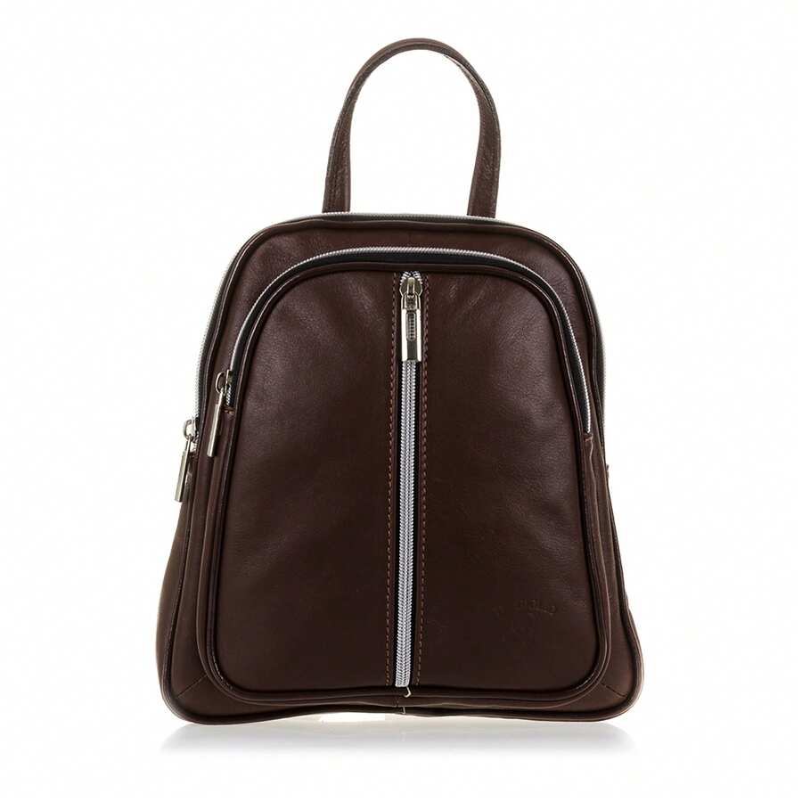 Dam Marciana Backpack Women.Authentic Leather Dollaro - 巧克力棕色 - 查看 1