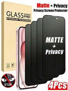 4pcs Matte Privacy Ceramic Film Compatible With IPhone 18 Pro/18 Pro Max/17/Air/17 Pro/17 Pro Max/16 Pro Max/15 Pro Max/14 Pro Max/13/12/11Pro Max, Matte Surface Anti-Peeping Anti-Fingerprint Anti-Scratch Touch Sensitive Bubble-Free High Definition Full Coverage Phone Screen Protector, Mother's Day Gift - Clear - View 13