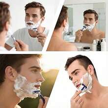 BOROLA Men's Shaving Razor Set, Double-Layer Razor Blades, Washable, With 6 Replacement Blades, 1 Handle, 1 Razor Holder Box. Storage Box With Comfortable Closure For Shaving, Suitable For Travel - A - View 1