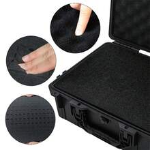 Portable Hard Shell Case With Custom-Cut Foam – Sleek Black Design For Laptops, Cameras, Drones, Lenses & Telescopes | Compact 21.3 * 14.2 * 4.5 Inches | Lightweight, Durable & Organized Storage Solution - ABS - View 8