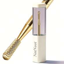 NotNoot Nail Drill Bit Carbide Rotary Burrs Cuticle Clean For Nail Salon Manicure Tools 3/32" (XF) - Gold - View 7