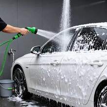 200FT/175FT/150FT/125FT Expandable Garden Hose, Durable Waterproof Hose With Triple Expansion Function, Magic Garden Hose Equipped With Spray Gun And 7-Way Adjustable Nozzle - Black - View 4