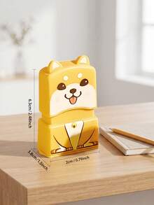 Customize 1 Yellow Shiba Inu Pattern Custom Clothing Name Seal, Personalized Clothing Seal, DIY Custom Cartoon Self Printed Name Seal, Icon And Name Combination, Personalized Stationery Gift, Gift Perfect, Multiple Icons To Choose From - Yellow - View 9