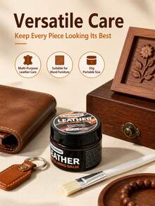 Brown Wood Specialized Touch-Up Paste, Large Capacity Door Scratch & Fading Repair Paste, Includes Applicator, Vibrant Color, Long-Lasting, Durable & Non-Peeling - C - View 7