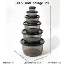 6pcs Fashion Kitchen Storage Food Container Set - Stackable Plastic Lunch/Snack Boxes | Suitable For Food Portioning And Meal Prep, Leak-Proof Seal, Microwave Containers, Ideal For Women | Office, School, Picnic, Kitchen Accessories - Multicolor - View 16