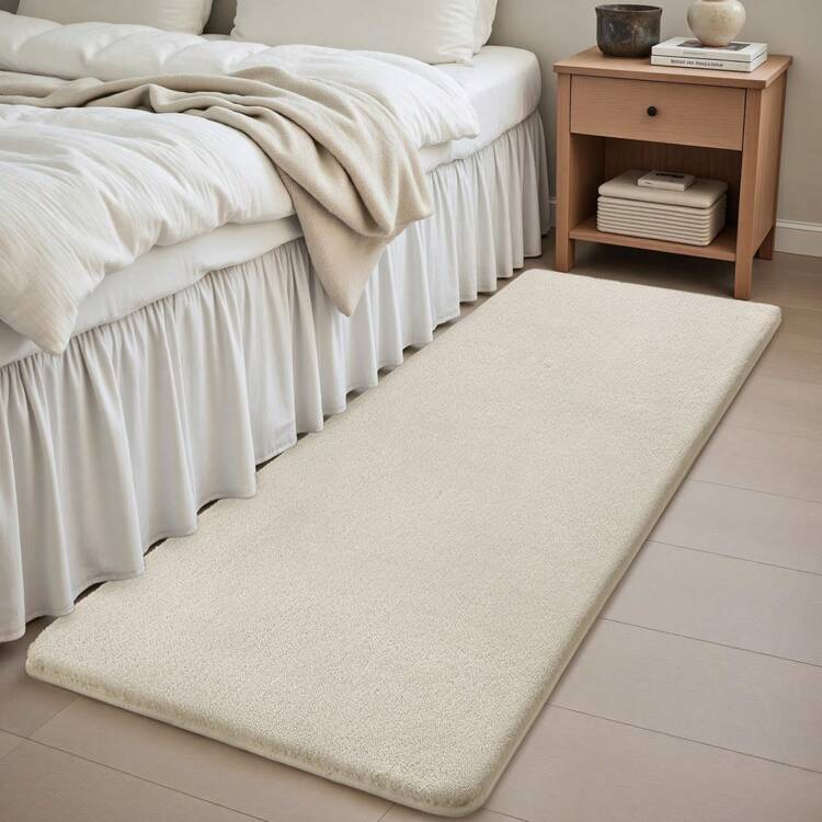 EDIMENS Rugs Living Room Large 160x230, Grey Rug For Bedroom Washable Area Rugs Anti Slip Fluffy Rug Shaggy Cream Carpets Extra Large Rugs For Living Room, Home Decor - Creamy White - View 12