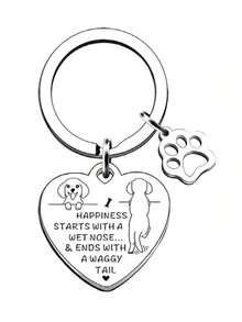 Dog Keychain, Car Keychain, Backpack Decoration Pendant, Gift For Dog Lovers. - Silver - View 3