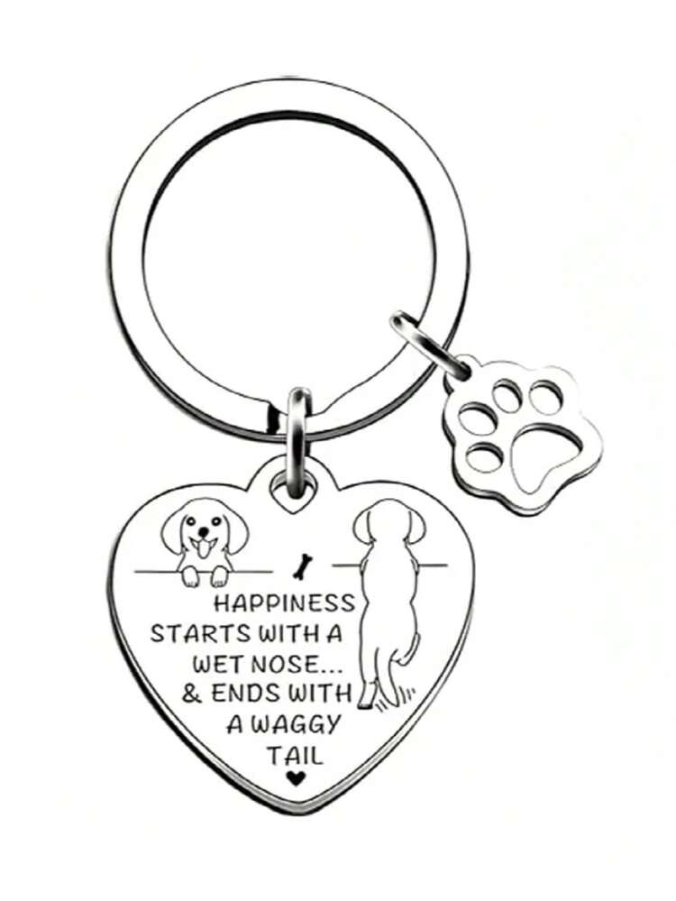 Dog Keychain, Car Keychain, Backpack Decoration Pendant, Gift For Dog Lovers. - Silver - View 2