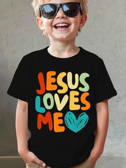 Camiseta Infantil e Juvenil 100% Algodão Premium Criança Personalizada Unissex Blusa Camisa Estampada Jesus Love Me