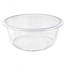 31.2cm Clear Plastic Round Washbasin, Portable Facial Basin Bowl For Home & Travel - Clear - View 4