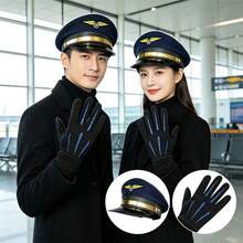 2件組女款海軍帽，深藍色水手帽，刺繡星星徽章，適合萬聖節、Cosplay與節慶穿搭 - 彩色 - 查看 7
