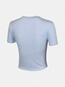 Nike Women's AS W NK1 DF SS PAD BRA TOP Short Sleeve T-Shirt Knit Collarless Short TIV4971-407 - Blue - View 2