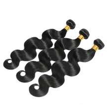 BingShang Body Wave 3 Bundles With Closure Brazilian 12A Unprocessed Virgin Human Hair 4x4 Free Part Closure Body Wavy Human Hair Bundles With Closure Natural Color Free Part HD Lace Transparent - 1B - View 6