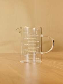 1pc High Borosilicate Glass Coffee Cup Measuring Cup Glass With Handle Graduated Cup Coffee Milk Juice Measuring Cup Transparent Glass Back To School - View 5