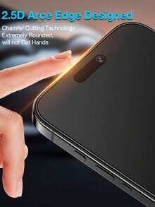 4pcs Matte Privacy Ceramic Film Compatible With IPhone 18 Pro/18 Pro Max/17/Air/17 Pro/17 Pro Max/16 Pro Max/15 Pro Max/14 Pro Max/13/12/11Pro Max, Matte Surface Anti-Peeping Anti-Fingerprint Anti-Scratch Touch Sensitive Bubble-Free High Definition Full Coverage Phone Screen Protector, Mother's Day Gift - Clear - View 6