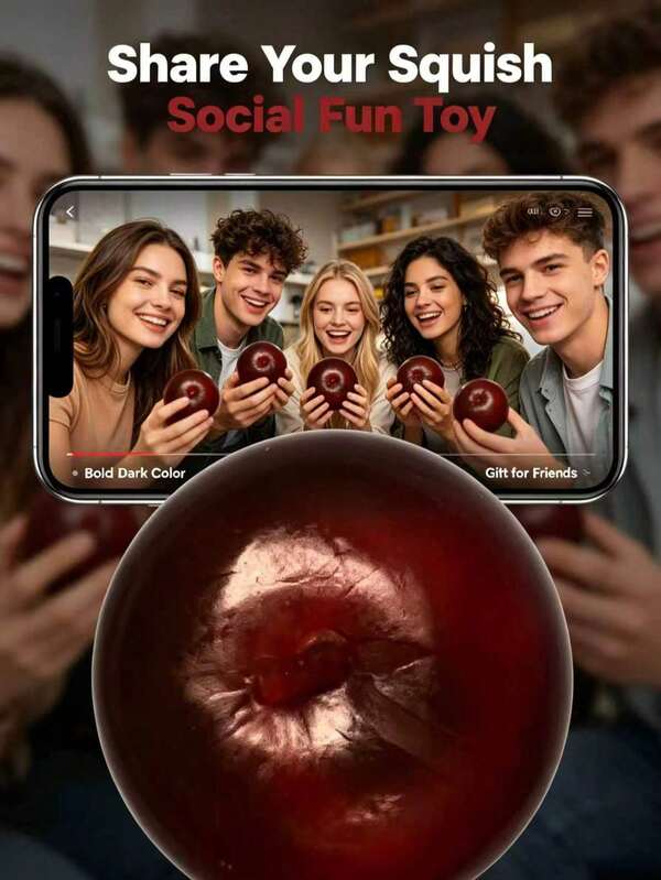 Slow Rebound Red Apple Squeeze Toy, Glossy Transparent Realistic Fruit Stress Relief Toy, Soft Squeezable And Moldable, Small Desktop Decoration, Suitable For Daily Leisure Use