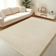 EDIMENS Rugs Living Room Large 160x230, Grey Rug For Bedroom Washable Area Rugs Anti Slip Fluffy Rug Shaggy Cream Carpets Extra Large Rugs For Living Room, Home Decor - Milky White - View 9