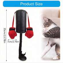 Cat Punching Bag Toy, Fun Cat Teasing Activity, Cat Exercise Toy With Hanging Boxing Gloves - Multicolor - View 3
