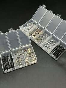 2pcs Large Single-Opening 3-Compartment 5-Compartment Linked Tool Organizer Box, Jewelry Bead Packaging Box, Storage Divider Box, Independent Flip Lid Classification Storage Box, Fishing Tackle Storage Box - Multicolor - View 3