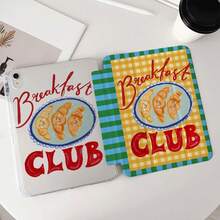1pc Breakfast Club Croissant Print Tablet Protective Case, Compatible With IPad PRO/AIR, Pad 5/6/7, Matepad - Multicolor - View 2